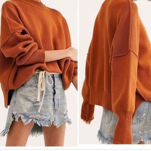 Free People Easy Street Tunic Sweater in Sahara